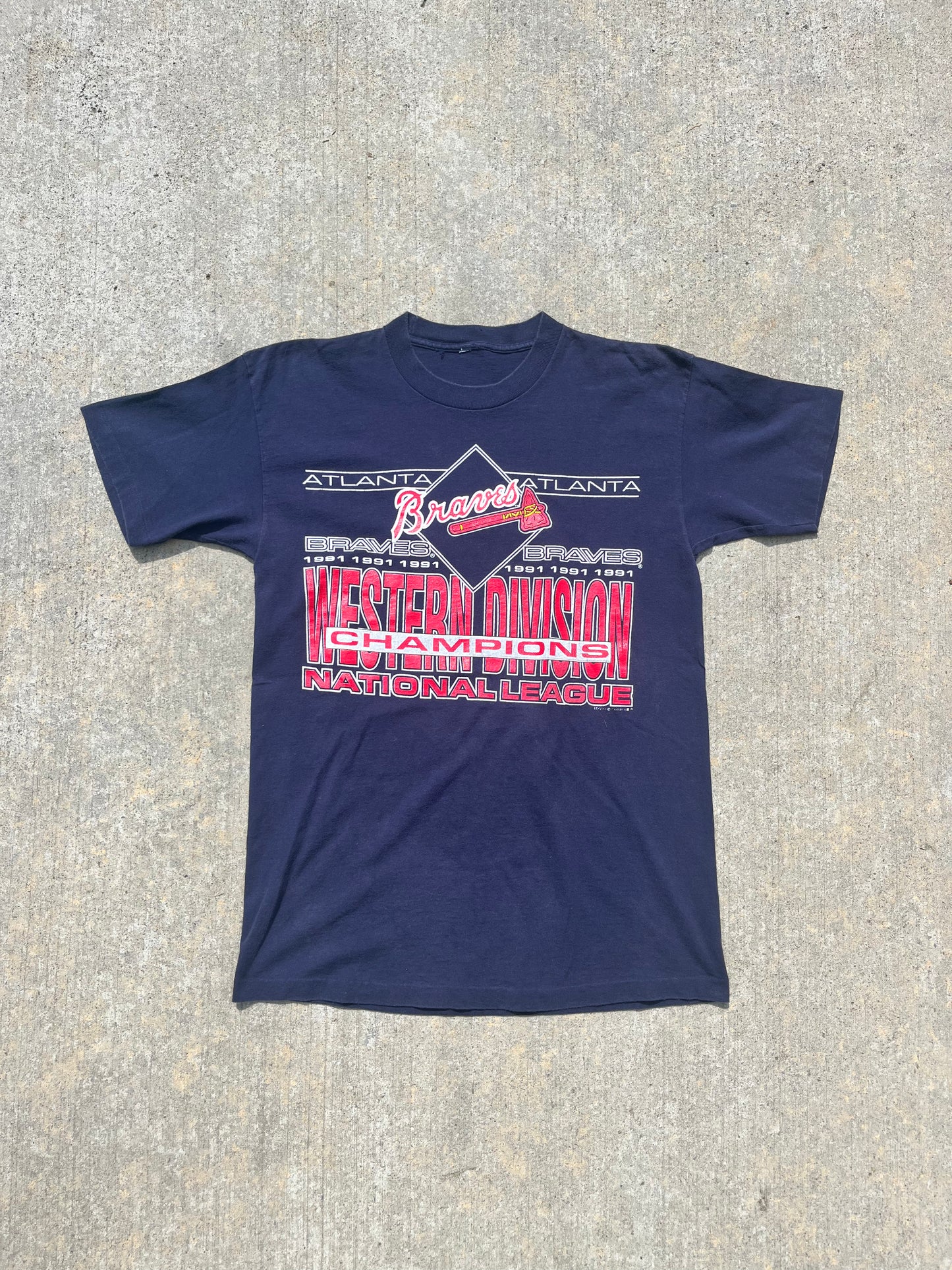 91' Braves Western Division Champs tee